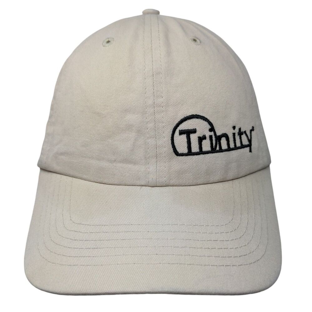 Trinity Slideback Hat Tan OSFM Adjustable Embroidered Quake City Caps Cotton